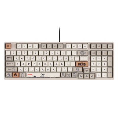 Akko Клавіатура механічна 3098S One Piece Calligraphy 98Key, CS Jelly Blue, USB-A, Hot-swappable, EN/UKR, RGB, Сірий