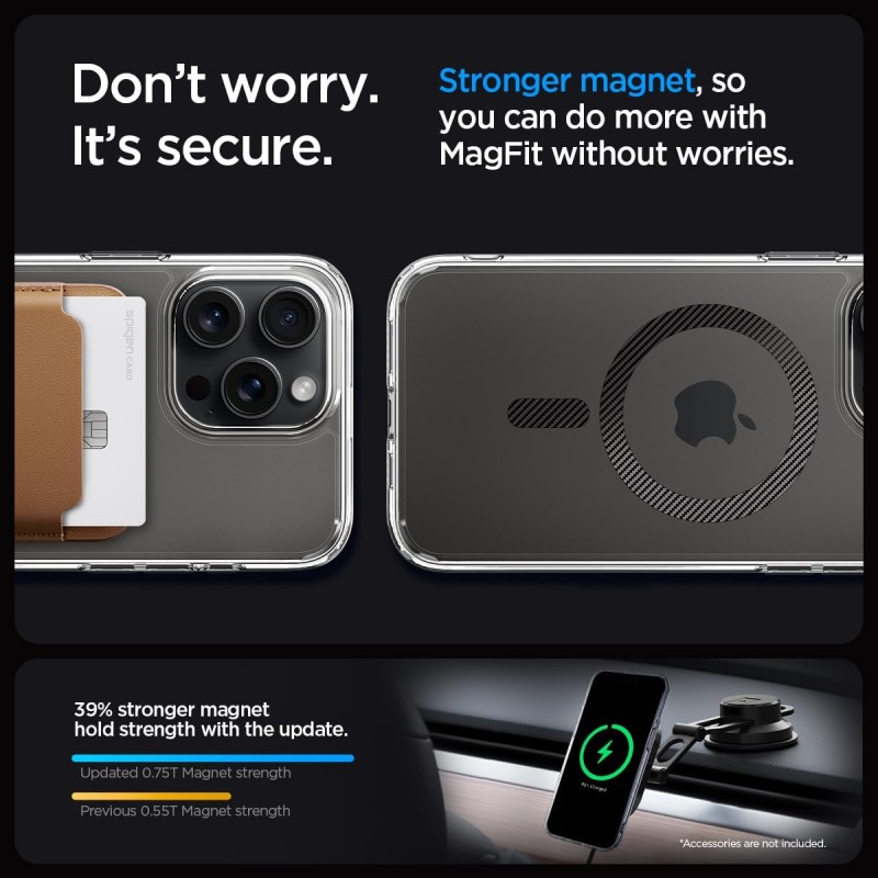 Spigen Чохол для Apple iPhone 15 Pro Max Ultra Hybrid MagFit, Carbon Fiber