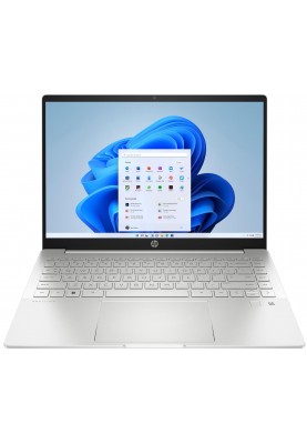 HP Ноутбук Pavilion Plus 14-eh1007ua 14" 2.2K IPS AG, Intel i5-1335U, 16GB, F512GB, NVD550-2, DOS, сріблястий