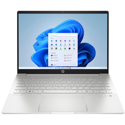 HP Ноутбук Pavilion Plus 14-eh1007ua 14" 2.2K IPS AG, Intel i5-1335U, 16GB, F512GB, NVD550-2, DOS, сріблястий