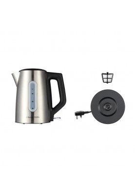 Russell Hobbs Електрочайник Heaton, 1.7л, нержавіюча сталь, сріблясто-чорний