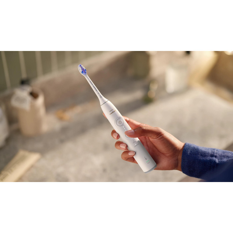 Philips Щітка зубна електр., Sonicare 6100 Series, 62т. колив/хв, насадок-1, футляр, білий