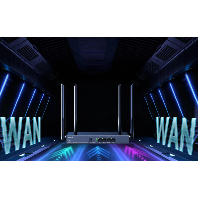 Tenda Маршрутизатор W18E Hotspot AC1200 4xGE (1xGE WAN, 2xGE LAN/WAN, 1xGE LAN)