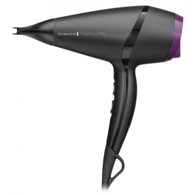 Remington Фен Supercare PRO 2100 AC motor, 2100Вт, 3 режими, іоніз-я, хол. обдув, чорний