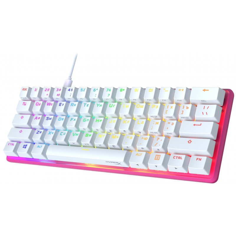 HyperX Клавіатура Alloy Origin 60 Red USB RGB ENG/RU, Pink