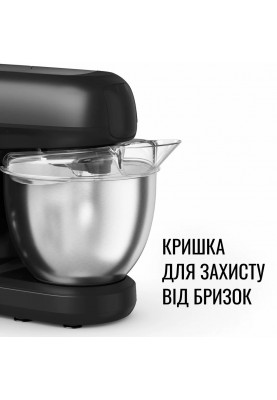 Tefal Кухонная машина Bake Partner 1100Вт, чаша-метал, корпус-пластик, насадок-8, чорний