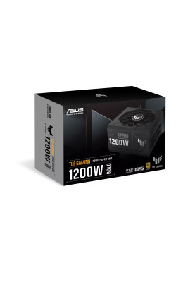 ASUS Блок живлення TUF GAMING (1200W), >90%, 80+ Gold, 135мм, 1xMB 24pin(20+4), 2xCPU 8pin(4+4), 4xMolex, 5xSATA, 3xPCIe 8pin(6+2), 1xP TUF-GAMING-1200G