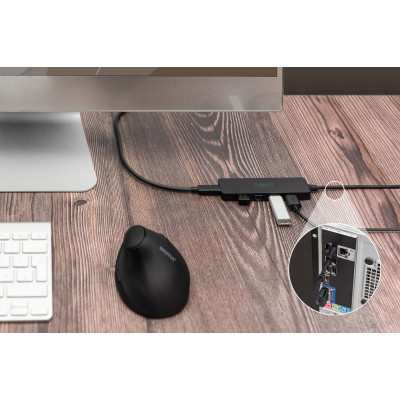 Digitus Хаб DIGITUS USB-A/C > 4хUSB-А, 1,2 м, активний (опція)