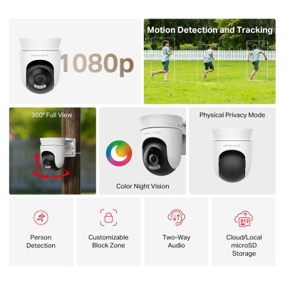 Mercusys IP-Камера MC500 FHD N300 microSD motion detection, зовнішня