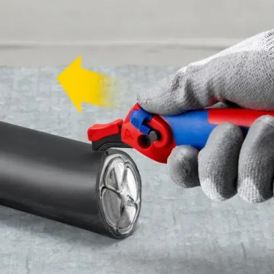 Milwaukee Ніж монтерський KNIPEX, вигнуте лезо, до 7мм, 0.065кг