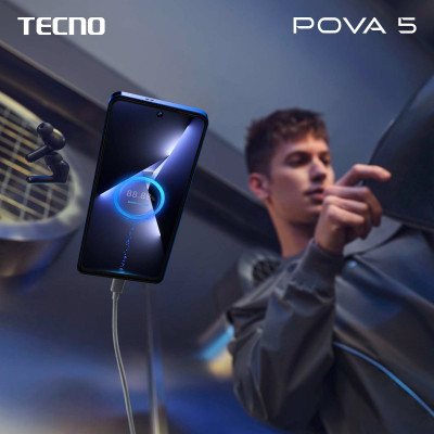 TECNO Смартфон POVA 5 (LH7n) 6.78" 8/128GB, 2SIM, 6000mAh, Mecha Black