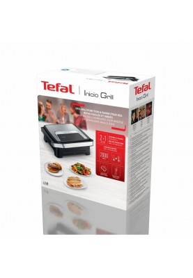 Tefal Гриль притискний Inicio Classic 2000Вт, темп. режимів-1, метал, чорний