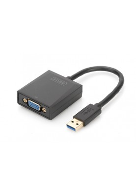 Digitus Адаптер USB 3.0 - VGA Full HD, M/F, 0.15 m