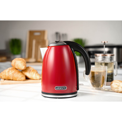 ARDESTO Електрочайник EKL-F340R 1.7л/2200Вт/strix контроль/нерж. сталь/червоний