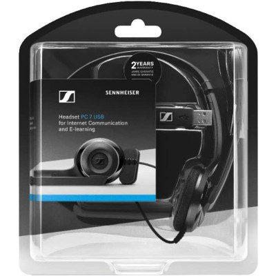 Epos Гарнітура комп'ютерна моно On-Ear PC 7 Chat, USB, односпрямований, 2м, Чорний Epos Гарнітура комп'ютерна моно On-Ear PC 7 Chat, USB, односпрямований, 2м, Чорний