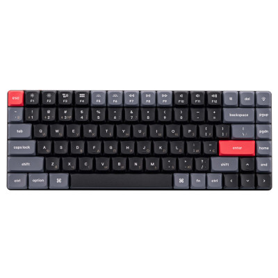Keychron Клавіатура механічна K3 PRO 84Key, Gateron Brown, BT/USB-A, Hot-swap, Low Profile, QMK, EN/UKR, RGB, Чорний
