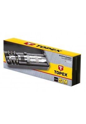 Topex Викрутка, бітотримач 1/4", ударний, тримач металевий, 6 біт, SL, PH, кейс