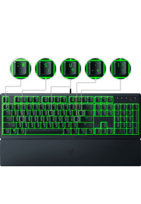 Razer Клавіатура мембранна Ornata V3 X 104key, USB-A, EN/UK, RGB, чорний