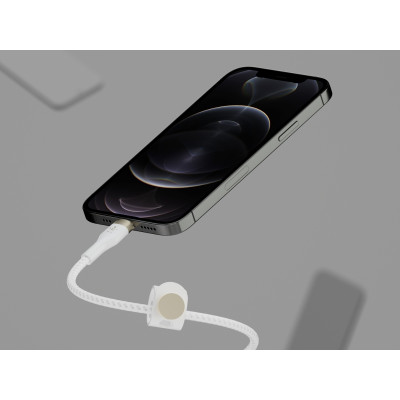 Belkin Кабель USB-С - Lightning BRAIDED SILICONE 1m White Belkin Кабель USB-С - Lightning BRAIDED SILICONE 1m White