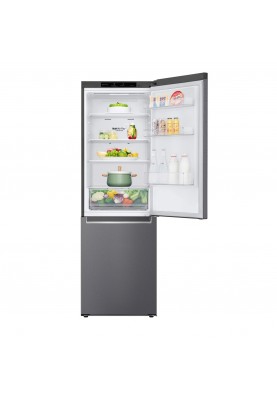 LG Холодильник з нижн. мороз., 186x60х68, холод.відд.-234л, мороз.відд.-107л, 2дв., А+, NF, інв., диспл внутр., зона св-ті, сірий темний