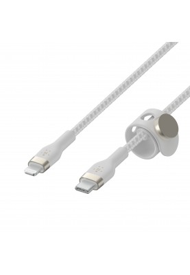 Belkin Кабель USB-С - Lightning BRAIDED SILICONE 1m White