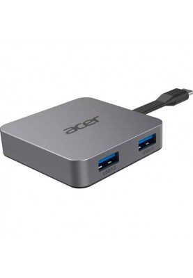 Acer Хаб USB-С > 2xUSB-A3.2/USB-C/ HDMI, 0.15м, сірий