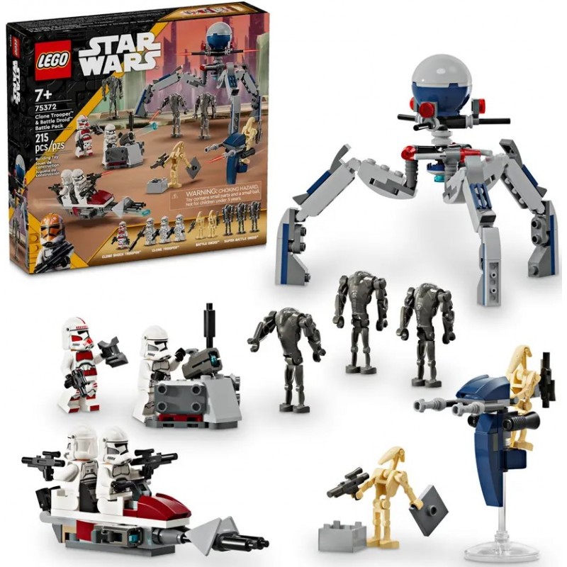 LEGO Конструктор LEGO Star Wars Клони-піхотинці й Бойовий дроїд. Бойовий набір