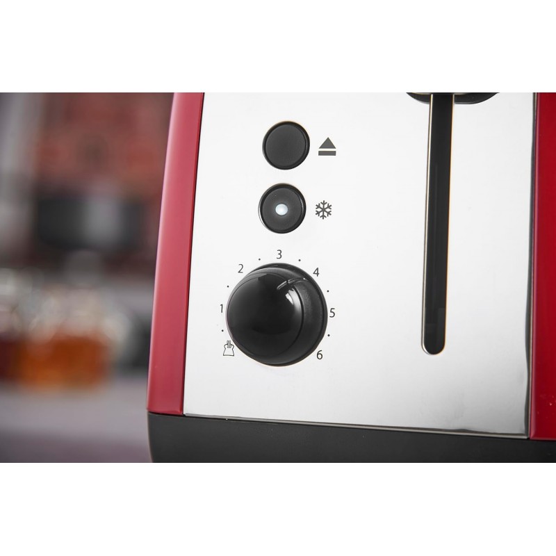 Russell Hobbs Тостер Colours Plus, 1600Вт, нержав., підігрів,разморозка, червоний