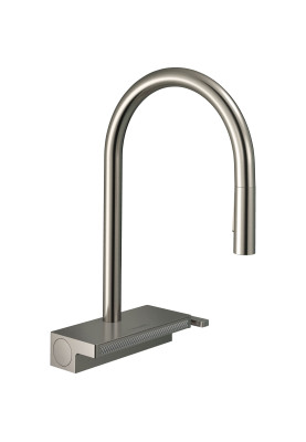 Hansgrohe Змішувач для кухні Aquno Select M81, довж.виливу - 220мм, поворотний, витяжний, 1 важіль, сталь