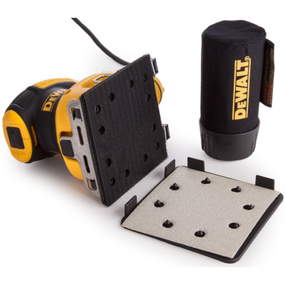 DeWALT Шліфмашина вібраційна DeWalt 230Вт 14000об/хв 108х115мм амплітуда 1.6мм 1.28кг