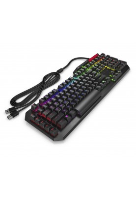 HP Клавіатура механічна OMEN Gaming Sequencer, 115key, LK Optical Blue, USB-A, EN/RU, RGB, чорний