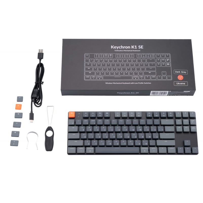 Keychron Клавіатура K1SE 87 Key Gateron Brown RGB WL UA Black