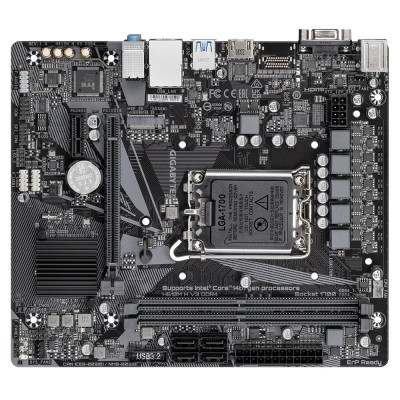 Gigabyte Материнська плата H610M H V3 DDR4 s1700 H610 2xDDR4 HDMI D-Sub mATX