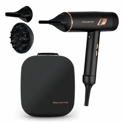 Rowenta Фен Ultimate Experience Maestria, 2000Вт, 3 режими, дифузор, кейс для зберігання, іоніз-я, хол. обдув, чорний
