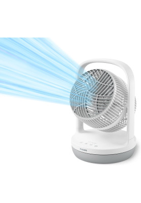 Philips Вентилятор Philips настільний Series 2000, 22см, 28Вт, таймер, поворот 180, білий