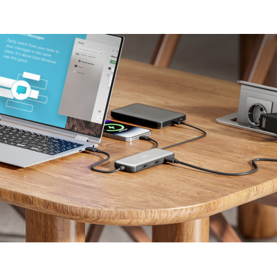 Digitus Док-станція DIGITUS USB-C > 2xHDMI/2xUSB-A/USB-C/SD/MicroSD/RJ54