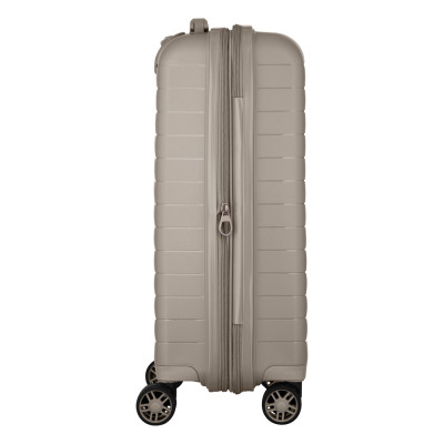 2E Валіза, Aero, поліпропілен, мала, 35/44 л, TSA, 4 колеса, EXP, сіро-коричневий