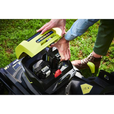 Ryobi Газонокосарка акумуляторна RY36LMXSP53A-160 самохідна MAX POWER 36В акб 1х6А·год дека 53см 70л 20-100мм 3в1 LED-фари до 3200м.кв