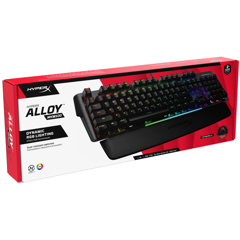 HyperX Клавіатура HyperX Alloy MKW100 TTC Red USB RGB ENG/RU, Black