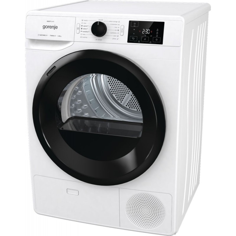 Gorenje Сушильна машина тепловий насос, 8кг, A+++, 60см, дисплей, білий