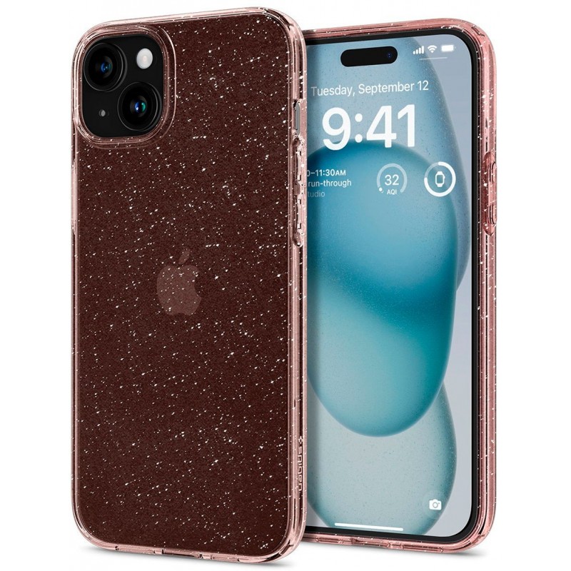 Spigen Чохол для Apple iPhone 15 Liquid Crystal Glitter, Rose Quartz