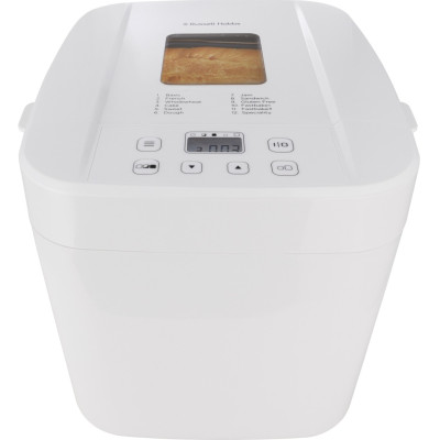 Russell Hobbs Хлібопічка 600Вт, програм-12, макс.вага -1кг, форма-прямокутник, пластик, білий
