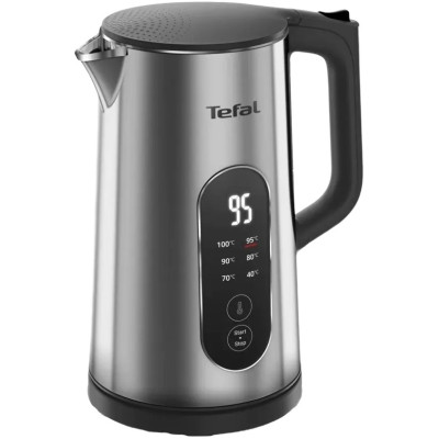 Tefal Електрочайник Tefal Selection 1.7л, з підвійними стінками, 6 темп.реж, підтримка температури, сенc. управління, сірий
