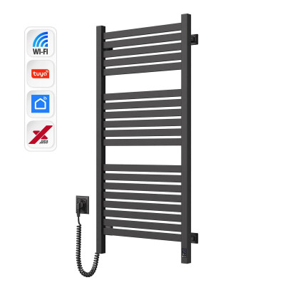 Navin Рушникосушка електрична Авангард Х, 1000х480х71мм, Wi-Fi, сталь, чорний муар, ліве підключення