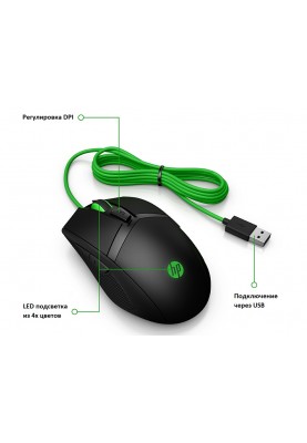 HP Миша Pavilion Gaming 300, USB-A, чорний