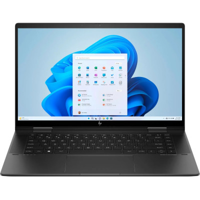 HP Ноутбук ENVY x360 15-fh0002ua 15.6" FHD IPS Touch, AMD R5-7530U, 8GB, F512GB, UMA, Win11, чорний
