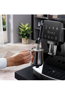 Delonghi Кавомашина Magnifica Start, 1.8л, зерно+мелена, ручний капучинатор, дисплей, авторецептів -4, підігрів чашок, чорний