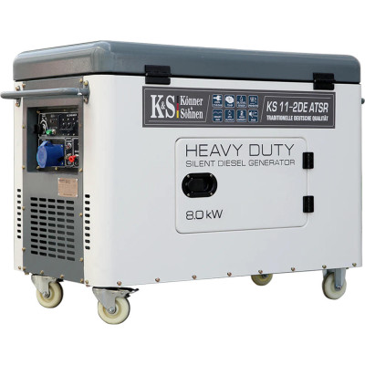 Könner & Söhnen Генератор дизельний KS 11-2DE ATSR 230В 8.0/7.5кВт електростартер 216кг
