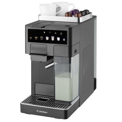 CATLER Кавоварка Catler капсульна Renzo 1.6л, капсули, мелена кофе, сенсорне керування, автоматичний капучинатор, сірий