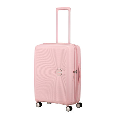 American Tourister Валіза American Tourister, Soundbox, поліпропілен, середня, 67см, 71.5/81л, TSA, 4 колеса, EXP, пастельно-рожевий